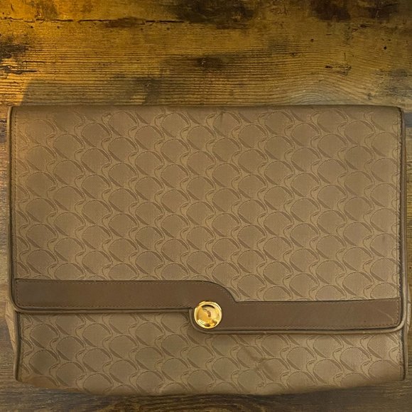 MOVADO Vintage Tan Leather Clutch/Shoulder Bag - Picture 1 of 7